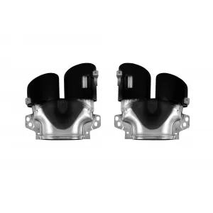 Diffusore tipo CLA45 con terminali neri adatto per paraurti posteriore A Design su Mercedes CLA C118 dopo il 2019, laccato nero, -oo--oo--image-6237568