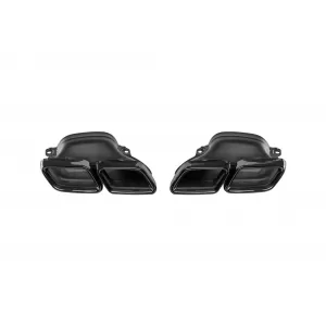 Pacchetto tuning tipo 63 adatto per Mercedes Classe S W222 2017-2020 con terminali di scarico neri, passo lungo-image-6237632