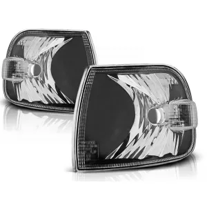 Tuning indicator set suitable for the headlight for VW T4 1996-2003 with black base left + right