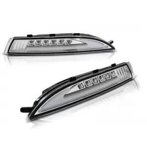 LED tuning indicator set suitable for VW Scirocco 2008-2014 with chrome base left + right
