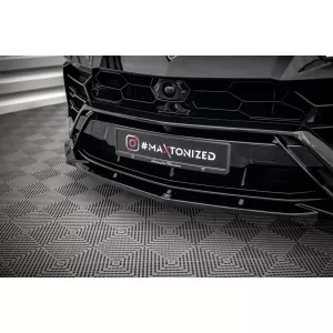 Spoiler versione 2 Maxton Design adatto per paraurti anteriore di Lamborghini Urus MK1 dopo il 2018, laccato nero-image-6237704