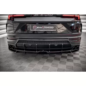 Spoiler Maxton Design adatto per paraurti posteriore di Lamborghini Urus MK1 dopo il 2018, laccato nero-image-6237711