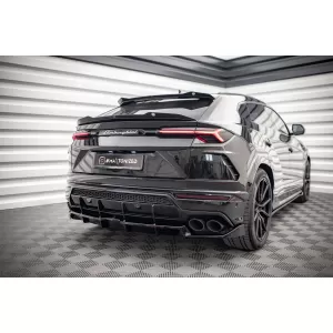 Spoiler Maxton Design adatto per paraurti posteriore di Lamborghini Urus MK1 dopo il 2018, laccato nero-image-6237715