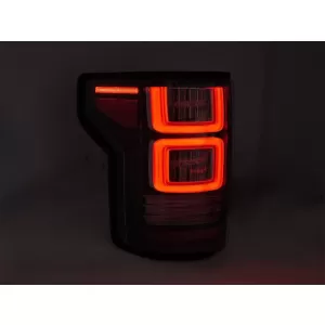 Set di luci posteriori LED tuning adatto per Ford F150 2014-2020, con indicatori di direzione dinamici, base fumé, sinistra e destra-image-6237741