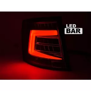 Set di luci posteriori a LED adatto per Skoda Octavia Combi 2012-2016, per il modello con luci posteriori a LED di fabbrica, con base nera, sinistra e destra-image-6237835
