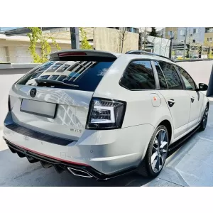Set di luci posteriori a LED adatto per Skoda Octavia Combi 2012-2016, per il modello con luci posteriori a LED di fabbrica, con base nera, sinistra e destra-image-6237840