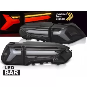 Kit di luci posteriori LED tuning adatto per Toyota Rav4 dopo il 2019, base nera, con indicatori di direzione dinamici, sinistro e destro-image-6237891