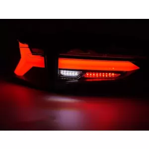 Set di luci posteriori LED tuning adatto per Toyota Rav4 dopo il 2019, base fumé, con indicatori di direzione dinamici, sinistro e destro-image-6237900