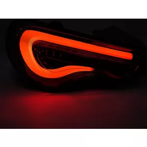 Set di fanali posteriori LED tuning adatto per Toyota GT86 2012-2021 con base nera fumé, sinistro e destro-image-6237931