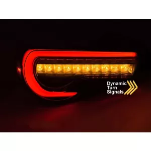 Set di fanali posteriori a LED adatto per Toyota GT86 2012-2021, base fumé rossa, sinistro e destro-image-6237956