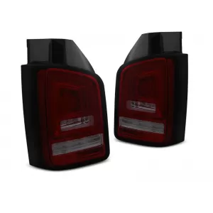 Set of tuning red smoked LED taillights suitable for Volkswagen T5 2010-2015, left and right