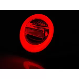 Set di fanali posteriori a LED per tuning adatto per VW New Beetle hatchback, convertible 1998-2005 base rossa/fumé, sinistro e destro-image-6238048