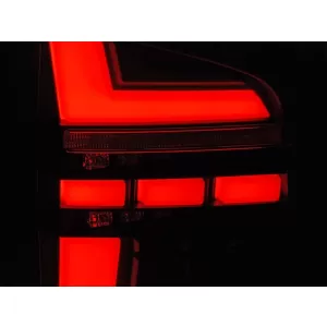 Set di fanali posteriori a LED per tuning, adatto per Volkswagen T5 2003-2009, base rossa e fumé, sinistro e destro-image-6238072