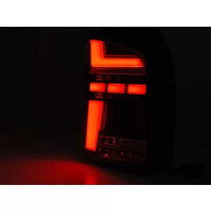 Set di fanali posteriori a LED tuning adatto per VW T6 2015-2019, base bianco affumicata, sinistro e destro per il modello con fanali posteriori alogeni installati in fabbrica-image-6238140