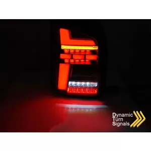 Kit di fanali posteriori a LED tuning adatto per VW T6.1 2019-2021, base nera fumé, sinistro e destro per il modello con fanali posteriori alogeni installati in fabbrica-image-6238188