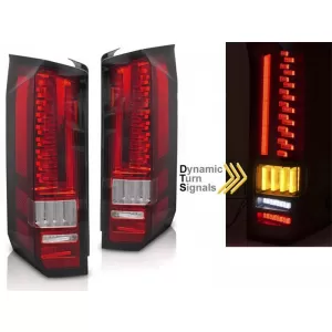 Kit di fanali posteriori a LED per tuning adatto per Volkswagen Crafter, MAN TGE dopo il 2017 con base rossa, con indicatori di direzione dinamici, sinistro e destro-image-6238215