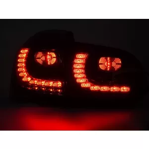 LED TAILLIGHTS SET SUITABLE FOR VOLKSWAGEN GOLF VI HATCHBACK 2008-2013, SMOKED BASE, LEFT AND RIGHT