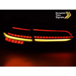 SET DI FARI POSTERIORI A LED ADATTO PER VOLKSWAGEN GOLF VII 2013-2019 HATCHBACK, CON BASE ROSSA, SINISTRO E DESTRO-image-6238241
