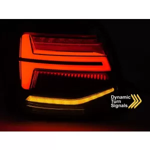 LED tail light set suitable for Volkswagen Polo 2009-2017 hatchback, with red base, left and right