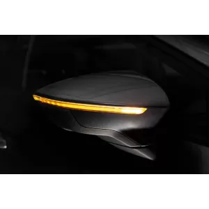 Indicatori di direzione dinamici a LED cromati adatti per specchietti su Seat Leon 2012-2020, Arona, Ibiza dopo il 2017-image-6238302