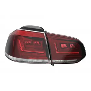 Set di luci posteriori a LED Osram adatto per VW Golf VI 2008-2013, base rossa e bianca, sinistra e destra-image-6238327