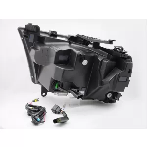 Set di fari a LED tuning adatto per Dodge Ram 1500 2019-2022 con base nera, dotato di indicatori di direzione dinamici, per il modello con luci DRL di fabbrica, sinistro e destro-image-6238359