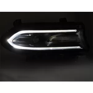 Set di fari a LED tuning adatto per Dodge Charger 2014-2023 con base nera, per il modello con luci DRL di fabbrica, sinistro e destro-image-6238367