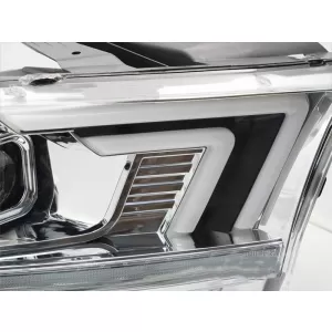 Set di fari tuning con indicatori di direzione dinamici adatto per Dodge Durango 2010-2013 con base cromata-image-6238372