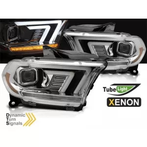 Xenon headlight kit with dynamic turn signals suitable for Dodge Durango 2010-2013 with chrome base