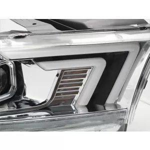 Xenon headlight kit with dynamic turn signals suitable for Dodge Durango 2010-2013 with chrome base