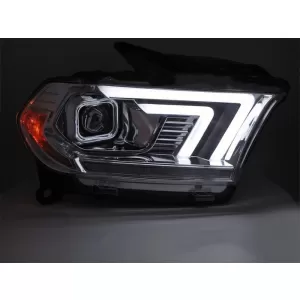 Xenon headlight kit with dynamic turn signals suitable for Dodge Durango 2010-2013 with chrome base