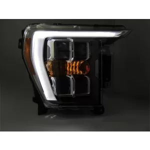 LED tuning headlight set suitable for Ford F150 2020-2023 with black base, for the model with factory DRL lights, left and right