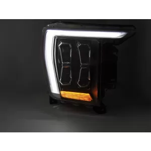 Set di fari a LED tuning adatto per Ford F150 2020-2023 con base nera, per il modello con luci DRL di fabbrica, sinistro e destro-image-6238435