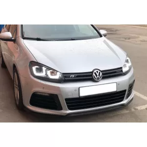 Tuning headlight set suitable for VW Golf VI 2008-2012 with black base, left and right