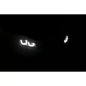 Tuning headlight set suitable for VW Golf VI 2008-2012 with black base, left and right