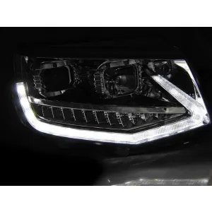 Tuning headlight set suitable for VW T6 after 2015 with chrome base, left and right