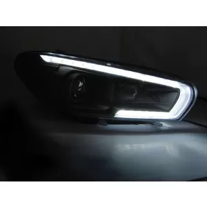 Faro tubo SEQ LED adatto per Volkswagen Scirocco 2008-2014 Nero-image-6238754