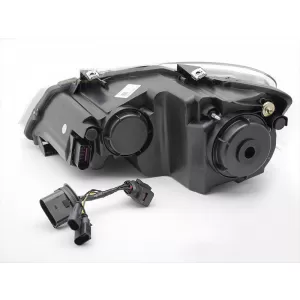 Set di fari a LED tuning adatto per Volkswagen Polo 2009-2017 con base nera, per il modello con luci alogene di fabbrica, con indicatori di direzione dinamici, sinistro e destro-image-6238782