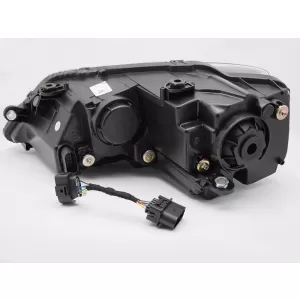 Set di fari a LED tuning adatto per Volkswagen Jetta 2011-2018 con base nera, per il modello con luci alogene di fabbrica, con indicatori di direzione dinamici, sinistro e destro-image-6238787