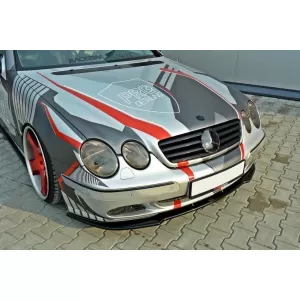 Spoiler Maxton Design adatto per paraurti anteriore standard della Mercedes CL C215 1999-2006, verniciato di nero-image-6238868