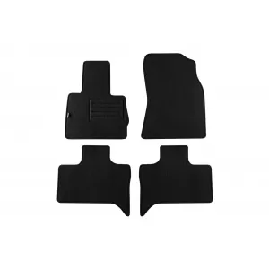 Mochete din covor cu două straturi, potrivite pentru BMW X5 E53 2000-2007, din țesătură Rex, set de 4 bucăți, negre