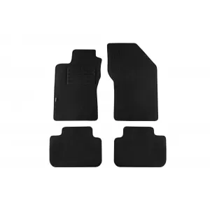 Double-layer carpet floor mats suitable for Alfa Romeo 147 2001-2010, set of 4 pieces, black