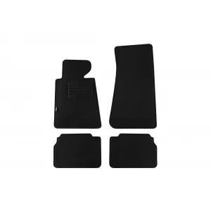 Tălpi de mochetă cu două straturi, potrivite pentru BMW 5 series E34 1988-1995, din țesătură Rex, set de 4 bucăți, negru