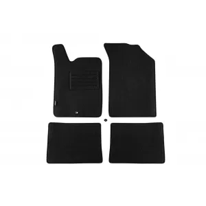 Tălpi de mochetă cu două straturi, potrivite pentru Renault Clio 2000-2005, din material Rex, set de 4 bucăți, negre