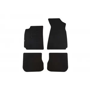 Mochete de podea din carpetă cu două straturi, potrivite pentru Audi A4 1997-1999, din țesătură Rex, set de 4 bucăți, negru