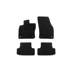 Double-layer carpet floor mats suitable for Audi Q2 after 2016, set of 4 pieces, black