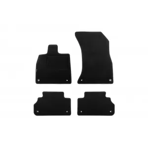 Mochete de podea din covor cu două straturi, potrivite pentru Audi Q5 după 2017, din material Rex, set de 4 bucăți, negre