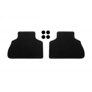 Double-layer carpet floor mats suitable for BMW X5 G05 after 2018, set of 4 pieces, black
