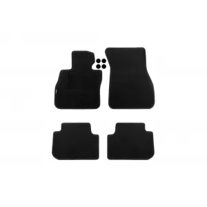 Double-layer carpet floor mats suitable for BMW 1 series F40 after 2019, set of 4 pieces, black