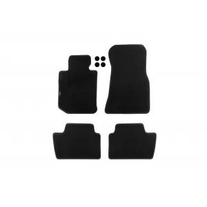 Mochete din covor cu două straturi, potrivite pentru BMW Seria 4 G23 cabriolet după 2021, set de 4 bucăți, negru